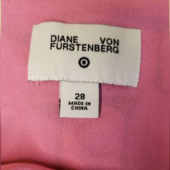 Diane Von Furstenberg DVF Target Womens Plus 28 Pink 90s Geo Mini 70s Dress NWT - Picture 9 of 16